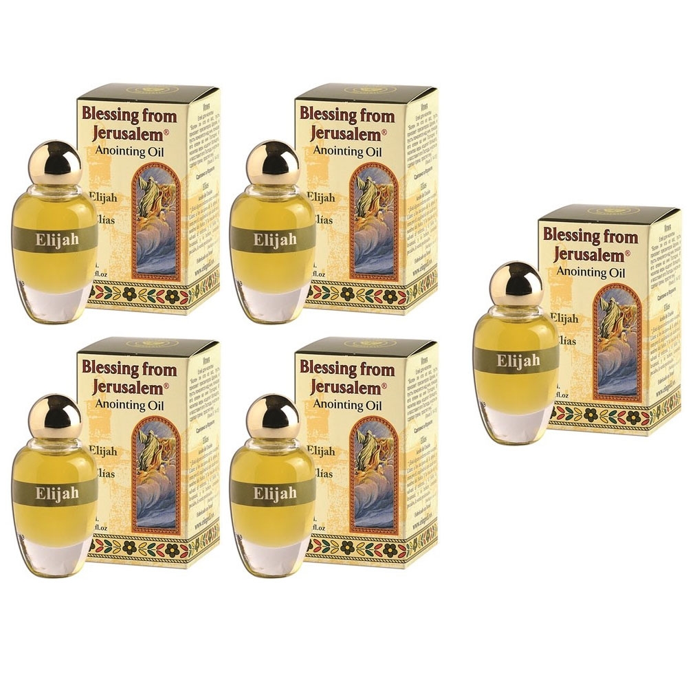 Ein Gedi Collection of "Elijah" Anointing Oils (12 ml): Buy Four, Get The Fifth For Free! - 1