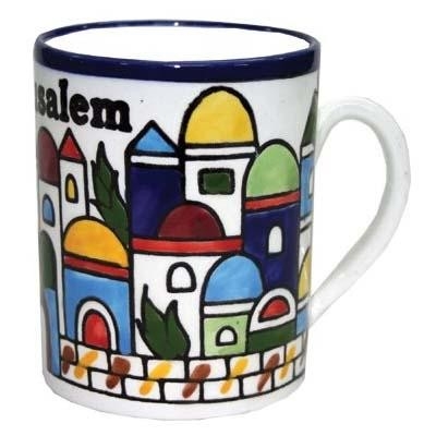 Armenian Ceramics Jerusalem Coffee Mug  - 1