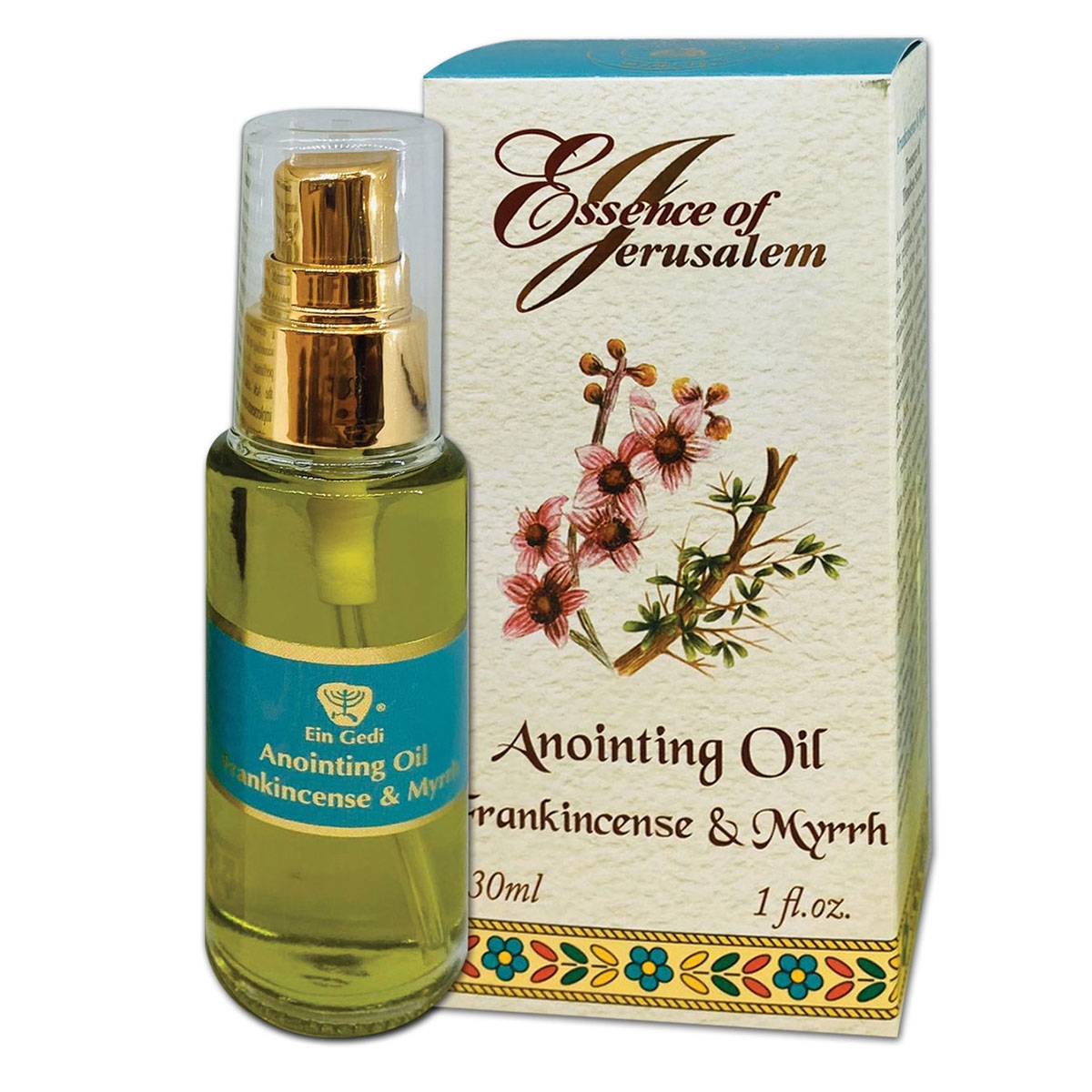 Ein Gedi Essence of Jerusalem Anointing Oil – Frankincense & Myrrh (30 ml) - 1