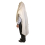 Talitnia Hermonit Traditional Non-Slip Wool Tallit Prayer Shawl (White and Gold) - 3