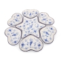 Israel Museum White and Blue Porcelain Passover Seder Plate Replica, Vienna c. 1900 - 5