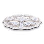Israel Museum White and Blue Porcelain Passover Seder Plate Replica, Vienna c. 1900 - 3