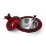Red Aluminum Pomegranate Shaped Honey Dish with Spoon - 3