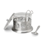 Stainless Steel and Glass New Year’s Honey Dish Set - 8