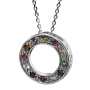  Sterling Silver 12 Stone Hoshen Necklace - 1