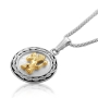 9K Gold and Sterling Silver Lion of Judah Necklace  - 1