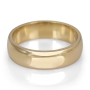14K Gold Jerusalem-Made Traditional Comfort Edge Wedding Ring (6 mm) - 1