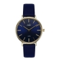 Adi Blue Leather and Gold Plated Watch  - 1