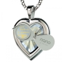 Sterling Silver Heart Necklace featuring "I Love You" in 120 Languages - 7