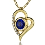 Nano 24K Gold Plated and Swarovski “I Love You” in 12 Languages Heart Necklace with 24K Gold Micro-Inscription  - 4