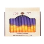 12 Designer Purple and Yellow Shabbat Candles - 1