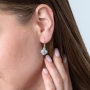 Marina Jewelry Sterling Silver Jerusalem Cross Earrings - 2