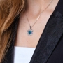 Marina Jewelry Sterling Silver Jerusalem Cross Necklace Set With Eilat Stone - 2