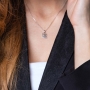 Marina Jewelry Sterling Silver Love Ahava Logo Necklace - 3