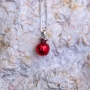Marina Jewelry Sterling Silver and Enamel Red Pomegranate Necklace - 9