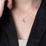 Marina Jewelry Sterling Silver Jerusalem Cross Necklace with Inscription - 2