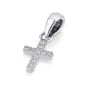 Marina Jewelry Sterling Silver Roman Cross with Cubic Zirconia Pendant  - 2