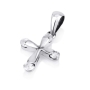 Marina Jewelry Sterling Silver Cross Pendant Necklace with Cubic Zircon  - 2