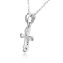 Marina Jewelry Sterling Silver Cross Pendant Necklace with Cubic Zircon  - 3