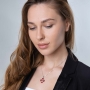 Marina Jewelry Sterling Silver and Red Enamel Jerusalem Cross Necklace - 4