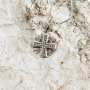 Marina Jewelry Sterling Silver Jerusalem Cross Necklace With Rope Motif - 4