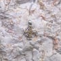 Marina Jewelry Sterling Silver and Gold Plated Cable Jerusalem Cross Necklace - 6