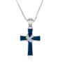 Sterling Silver and Enamel Cross Pendant with Holy Spirit - 1