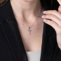 Marina Jewelry Sterling Silver Trinity Cross Necklace - 2