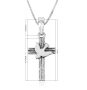 Marina Jewelry Sterling Silver Cross Pendant with Holy Spirit - 3