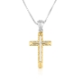 Sterling Silver and 18K Gold-Plated Two-Tone Latin Cross Pendant - 1