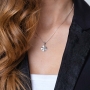 Sterling Silver Stacked Jerusalem Cross Pendant Necklace - 2