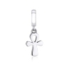 Marina Jewelry Sterling Silver Simple Loop Cross Pendant Bead - 1