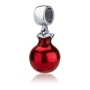 Marina Jewelry Sterling Silver and Red Enamel Pomegranate Pendant Charm - 2