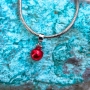 Marina Jewelry Sterling Silver and Red Enamel Pomegranate Pendant Charm - 6