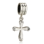 Marina Jewelry Sterling Silver Roman Cross Pendant Charm with Cubic Zirconia - 3