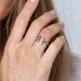 Marina Jewelry 925 Sterling Silver Ahava (Love) Ring - 4