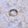 Sterling Silver My Beloved Ring with Gold-Plated Lettering - Song of Songs 6:3 - 6