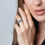 Marina Jewelry Stylish Sterling Silver and Eilat Stone Ring - 2