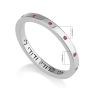 Marina Jewelry Sterling Silver Ani Ledodi- My Beloved Ring with Ruby Stones - 5