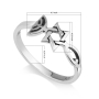Marina Jewelry Sterling Silver Grafted-In Messianic Seal Purity Ring - 4