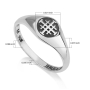 Marina Jewelry Sterling Silver Jerusalem Cross Signet Purity Ring with Jerusalem Inscription - 2