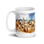 The Holy City of Jerusalem White Glossy Mug - 4