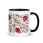 Pomegranates and Floral Design Mug - Color Inside - 12