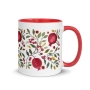Pomegranates and Floral Design Mug - Color Inside - 6