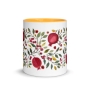 Pomegranates and Floral Design Mug - Color Inside - 8