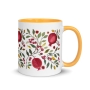 Pomegranates and Floral Design Mug - Color Inside - 9
