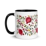 Pomegranates and Floral Design Mug - Color Inside - 10