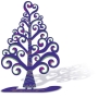 Vardool Art Limited Edition Metal Christmas Tree Card Holder with Jeweled Magnets (Purple) - 3