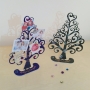 Vardool Art Limited Edition Metal Christmas Tree Card Holder with Jeweled Magnets (Purple) - 4