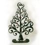 Vardool Art Limited Edition Metal Christmas Tree Card Holder with Jeweled Magnets (Green) - 2